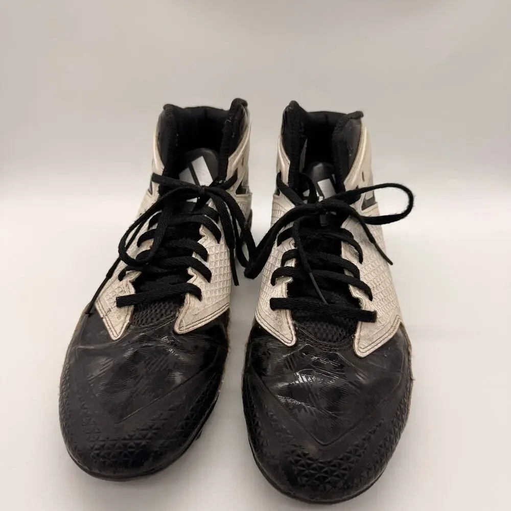Adidas Sz 9 Men Freak Mid Football Cleats Black White